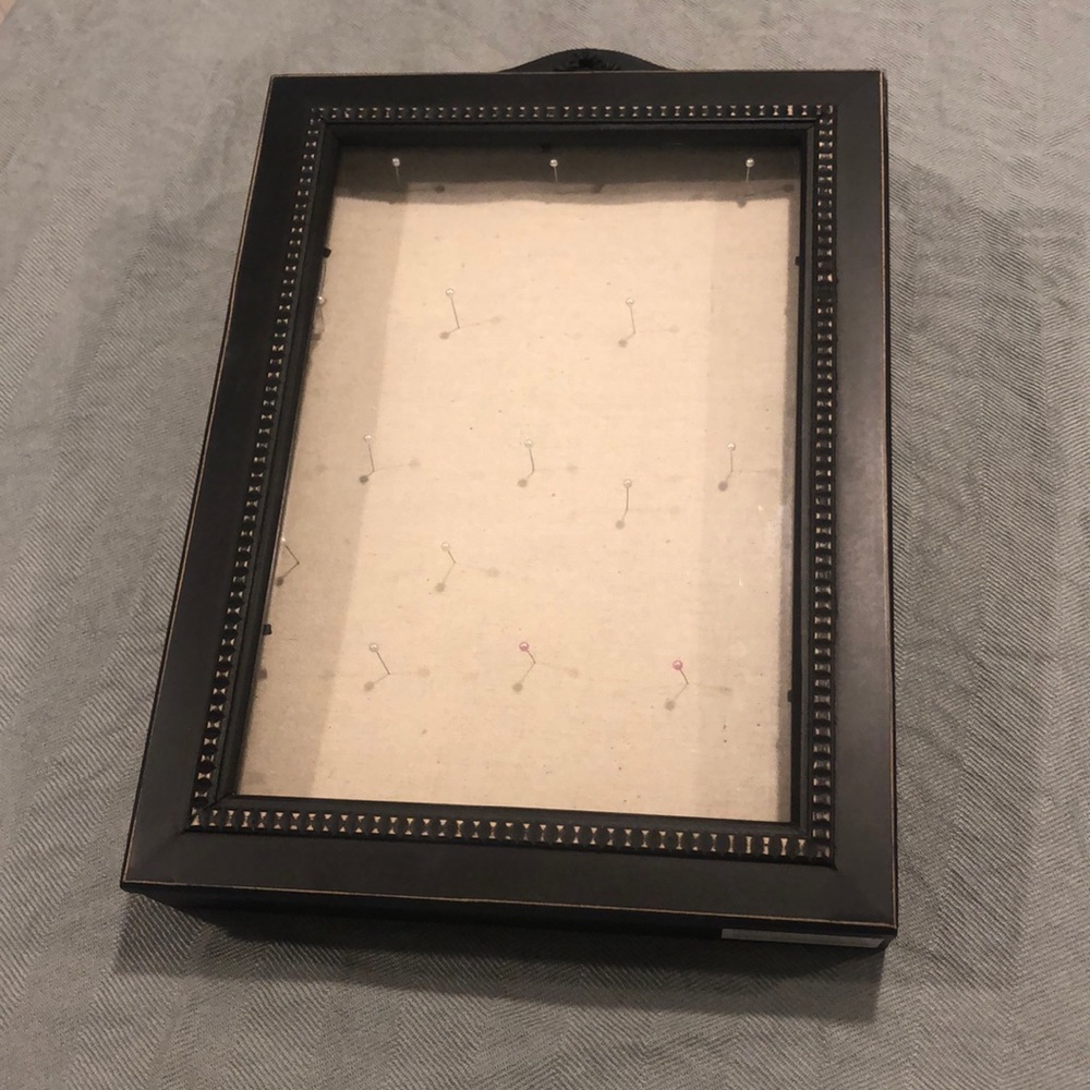 Jewelry Shadow Box with Pins